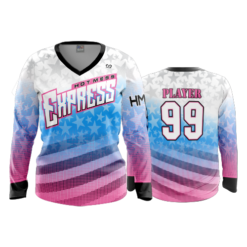 2434 FD Womens V-Neck Longsleeve HOT-MESS-EXPRESS-FLO-FLO INK + $5