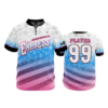 2434 FD Quarter Zip Batting Jacket SS HOT-MESS-EXPRESS-FLO-FLO INK + $5
