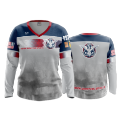 2444 FD Womens V-Neck Longsleeve FACER-SHOOTING-SPORTS-GREY