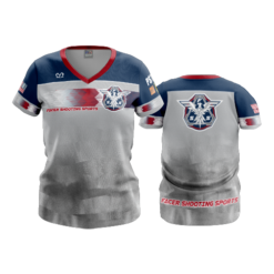 2444 FD Womens V-Neck FACER-SHOOTING-SPORTS-GREY