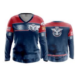 2444 FD Womens V-Neck Longsleeve FACER-SHOOTING-SPORTS-NAVY