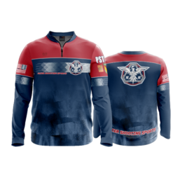 2444 FD Quarter Zip LS - Ribbed Collar FACER-SHOOTING-SPORTS-NAVY