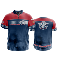 2444 FD Quarter Zip SS - Ribbed Collar FACER-SHOOTING-SPORTS-NAVY