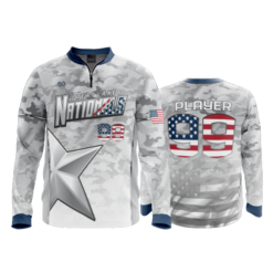 2438 FD Quarter Zip Batting Jacket LS GREAT-LAKES-NATIONALS