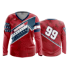1742 FD Womens V-Neck Longsleeve MA-INDEPENDENCE-RED