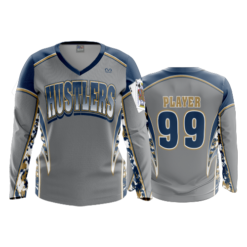 2453 FD Womens V-Neck Longsleeve HUSTLERS-GREY