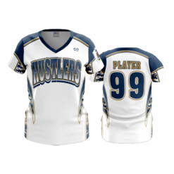 2453 FD Womens V-Neck HUSTLERS-WHITE