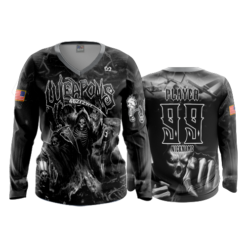 2455 FD Womens V-Neck Longsleeve WEAPONS-BLACK