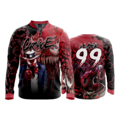 2458 FD Quarter Zip Batting Jacket LS CARNAGE