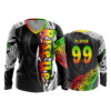 2466 FD Womens V-Neck Longsleeve RISE-UP-BLACK