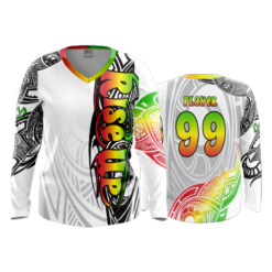 2466 FD Womens V-Neck Longsleeve RISE-UP-WHITE