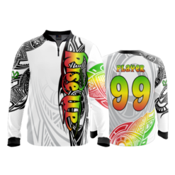 2466 FD Quarter Zip Batting Jacket LS RISE-UP-WHITE