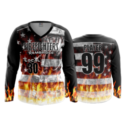 2454 FD Womens V-Neck Longsleeve CAMBRIDGE-FIRE-DEPT