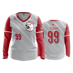 2449 FD Womens V-Neck Longsleeve JUSTICE-STRENGTH-AND-FITNESS-REDS