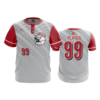 2449 FD 2 Button JUSTICE-STRENGTH-AND-FITNESS-REDS