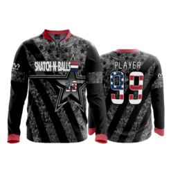 2456 FD Quarter Zip Batting Jacket LS SNATCH-N-BALLS