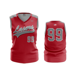 2498 FD Womens V-Neck Sleeveless SCARLET-LASERS-RED