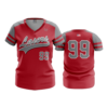 2498 FD Womens V-Neck SCARLET-LASERS-RED