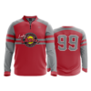2498 FD Quarter Zip Batting Jacket LS SCARLET-LASERS-RED