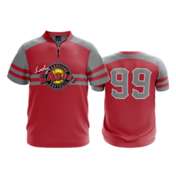 2498 FD Quarter Zip Batting Jacket SS SCARLET-LASERS-RED