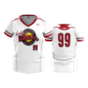2498 FD Womens V-Neck SCARLET-LASERS-WHITE