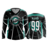 1347 FD Womens V-Neck Longsleeve LASERS-TEAL-BLACK