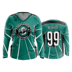 1347 FD Womens V-Neck Longsleeve LASERS-TEAL-TEAL