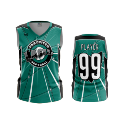 1347 FD Womens V-Neck Sleeveless LASERS-TEAL-TEAL