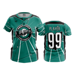 1347 FD Womens 2 Button LASERS-TEAL-TEAL