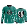 1347 FD Quarter Zip Batting Jacket LS LASERS-TEAL-TEAL