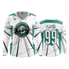 1347 FD Womens V-Neck Longsleeve LASERS-TEAL-WHITE