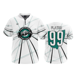 1347 FD Quarter Zip Batting Jacket SS LASERS-TEAL-WHITE