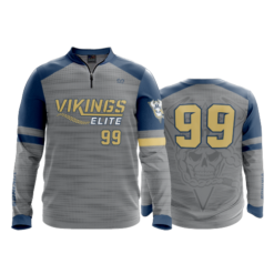 2495 FD Quarter Zip Batting Jacket LS VIKINGS-ELITE-GREY
