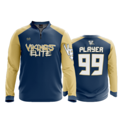 2506 FD Quarter Zip Batting Jacket LS VIKINGS-ELITE-PINSTRIPE
