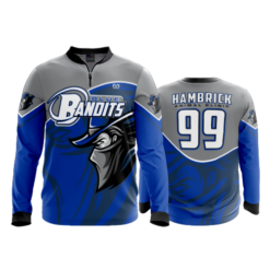 2469 FD Quarter Zip Batting Jacket LS BLUE-BANDITS