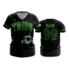 2472 FD Womens V-Neck KEWASKUM-TRIBE-BLACK-FLO-FLO INK + $5
