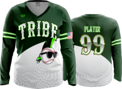 2472 FD Womens V-Neck Longsleeve KEWASKUM-TRIBE-WHITE-FLO-FLO INK + $5