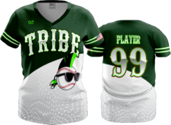 2472 FD Womens V-Neck KEWASKUM-TRIBE-WHITE-FLO-FLO INK + $5