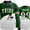 2472 FD Quarter Zip Batting Jacket LS KEWASKUM-TRIBE-WHITE-FLO-FLO INK + $5