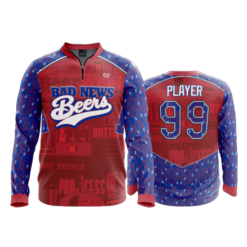 2480 FD Quarter Zip Batting Jacket LS BAD-NEWS-BEERS