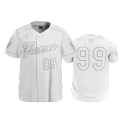 466 FD ProTek Mens Full Button Down CINCY-FLAMES-THROWBACK-WHITEOUT
