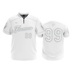 466 FD Quarter Zip Batting Jacket SS CINCY-FLAMES-THROWBACK-WHITEOUT