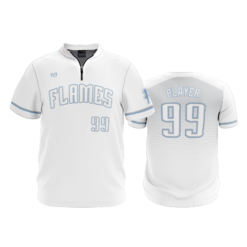 466 FD Quarter Zip Batting Jacket SS CINCY-FLAMES-WHITEOUT