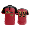 466 FD 2 Button FLAMES-RED-THROWBACK