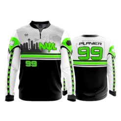 2350 FD Quarter Zip Batting Jacket LS NWL-WHITE-FLO-GREEN-FLO INK + $5