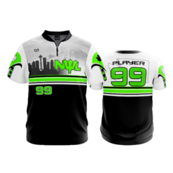 2350 FD Quarter Zip Batting Jacket SS NWL-WHITE-FLO-GREEN-FLO INK + $5