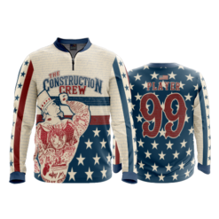 2492 FD Quarter Zip Batting Jacket LS THE-CONSTRUCTION-CREW