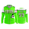 2472 FD Womens V-Neck Longsleeve KEWASKUM-TRIBE-FLO-GREEN-FLO INK + $5