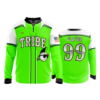 2472 FD Quarter Zip Batting Jacket LS KEWASKUM-TRIBE-FLO-GREEN-FLO INK + $5