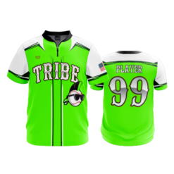 2472 FD Quarter Zip Batting Jacket SS KEWASKUM-TRIBE-FLO-GREEN-FLO INK + $5